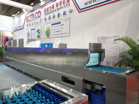 الصين 56KW / 92KW الفولاذ المقاوم للصدأ غسالة الأطباق التجارية 1900H 9600 W850D للمطاعم المزود