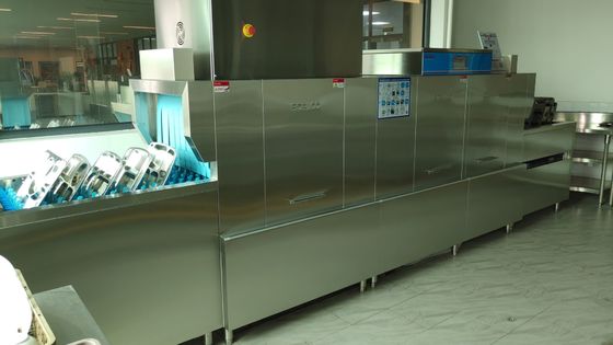 الصين آلة غسل الصحون الصناعية قوية ، مطعم الصف غسالة صحون المزود